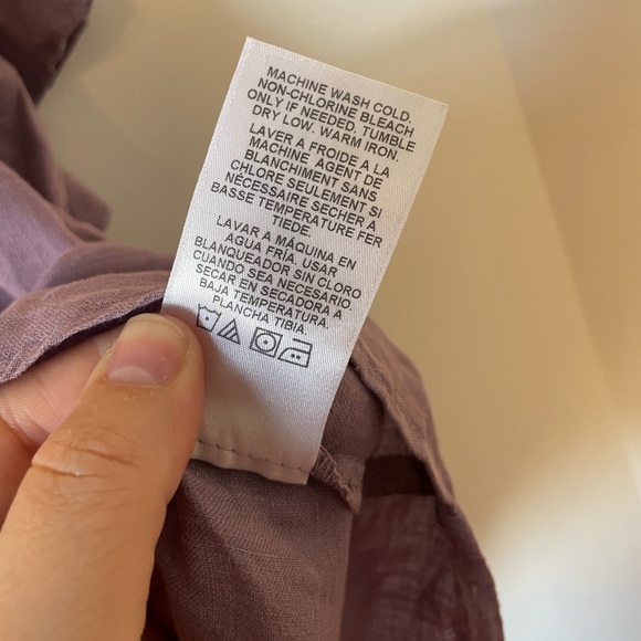 NWOT Velvet by Graham & Spencer Lilac Linen Top - Picture 9 of 9